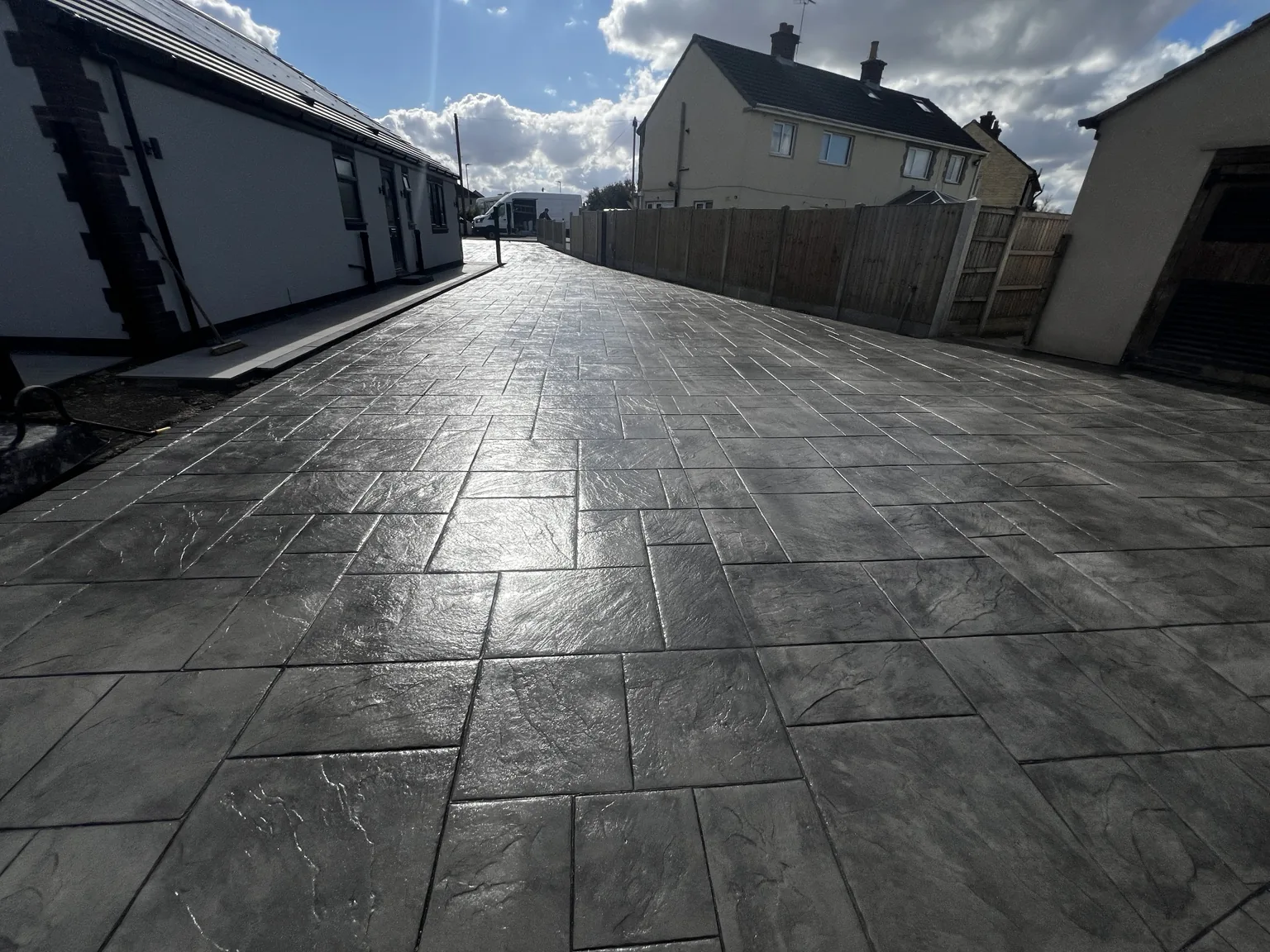 DAKS Driveways pattern imprinted concrete project 24