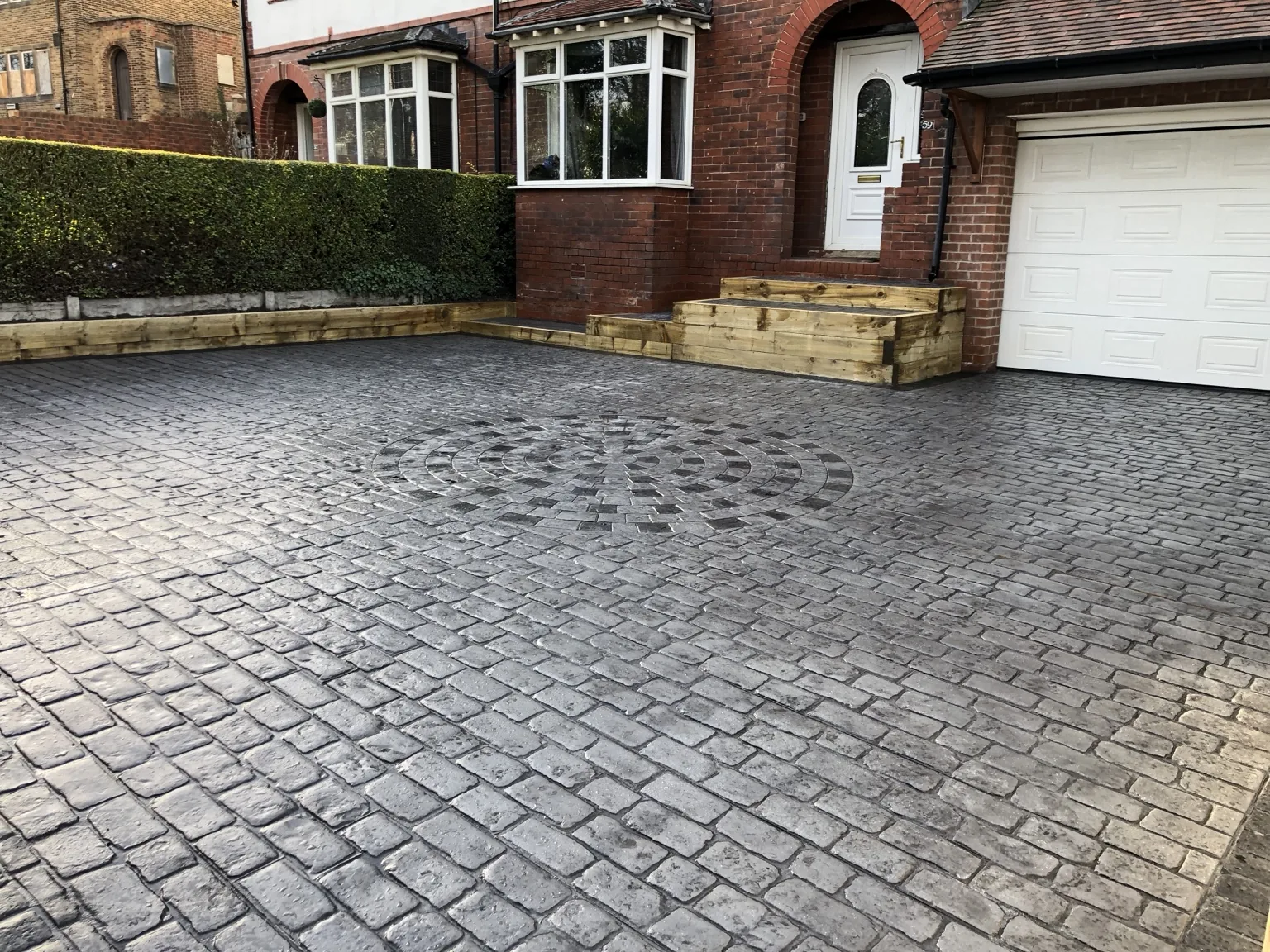 DAKS Driveways pattern imprinted concrete project 35